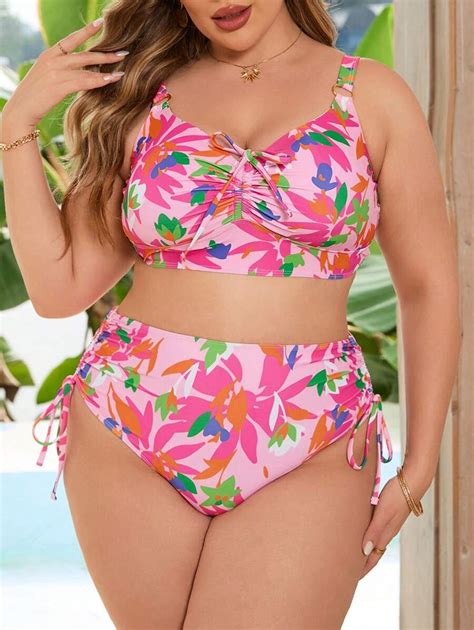 SHEIN Swim Vcay Bikini badeanzug set Für Karneval Frauen Übergröße