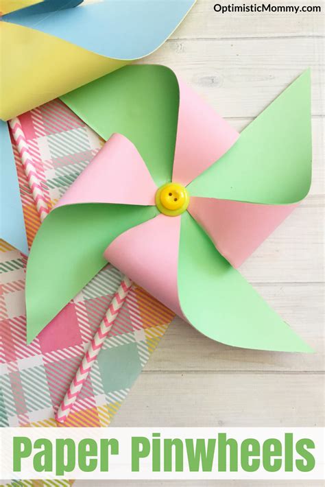 Making Paper Pinwheels Tutorial Perfect Spring Craft For Kids