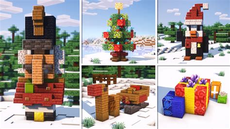 Minecraft Christmas Build Hacks Build Ideas Youtube