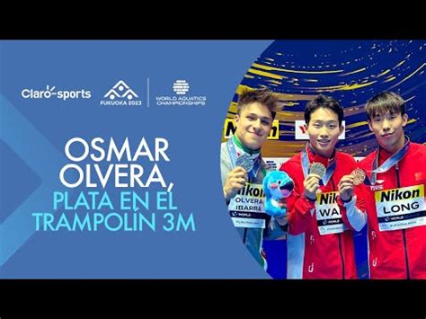 Osmar Olvera gana medalla de plata en el trampolín 3m del Mundial de