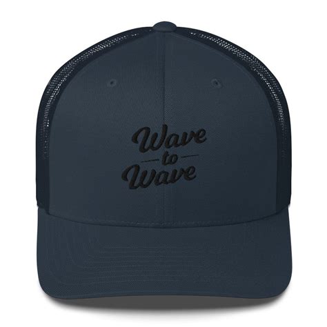 Blue classic logo Trucker Cap — Wave To Wave