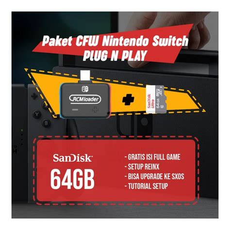 Paket Cfw Nintendo Switch 64gb Tinggal Plug And Play Lazada Indonesia