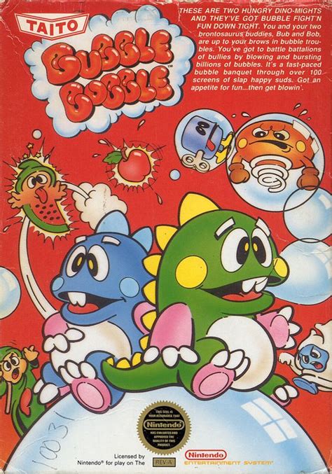 Bubble Bobble 1987 Nes Box Cover Art Mobygames