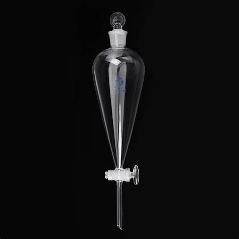 500ml Pyriform Borosilicate Glass Separatory Funnel Pear Shape Glass Stopcock Laboratory