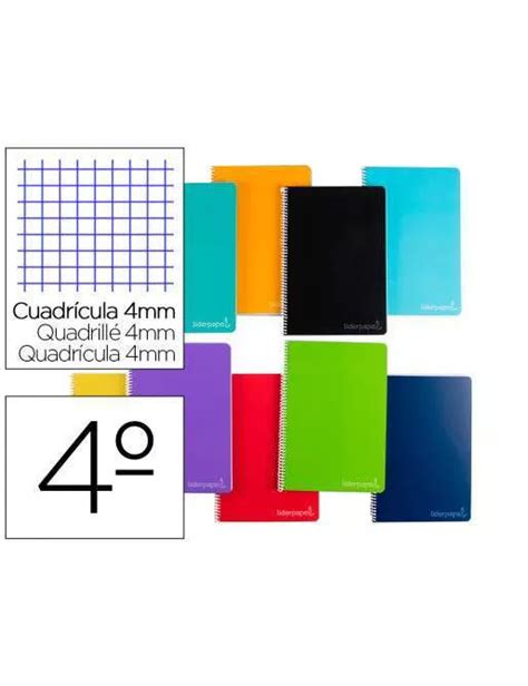 Cuaderno Espiral Liderpapel Cuarto Witty Tapa Dura 80h 75gr Liso Sin