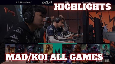 KOI Vs MAD All Games Highlights Bo5 Semi Final LEC Winter 2023