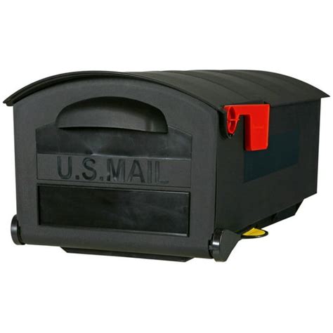 Gibraltar Mailboxes Patriot Large Plastic Post Mount Mailbox Black