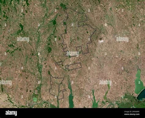 Gagauzia, autonomous territory of Moldova. Low resolution satellite map ...