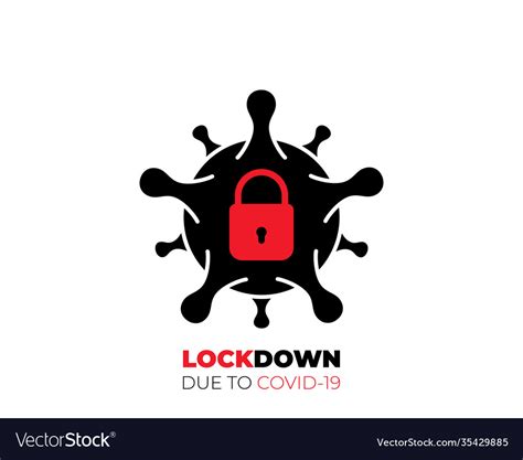 Coronavirus Lockdown Symbol Pandemic Royalty Free Vector