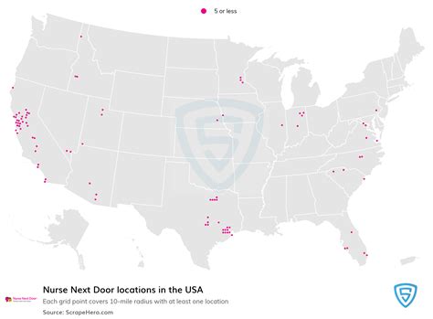 Number of Nurse Next Door locations in the USA in 2024 | ScrapeHero