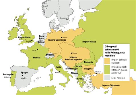 Gli Opposti Schieramenti Nella Prima Guerra Mondiale Itaca