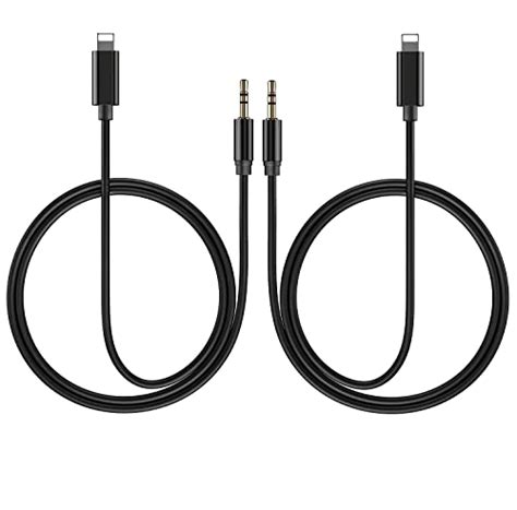 Aux Cord For Iphone 13 14 2 Pack 3 3ft [apple Mfi Certified] Lightning To 3 5mm Aux