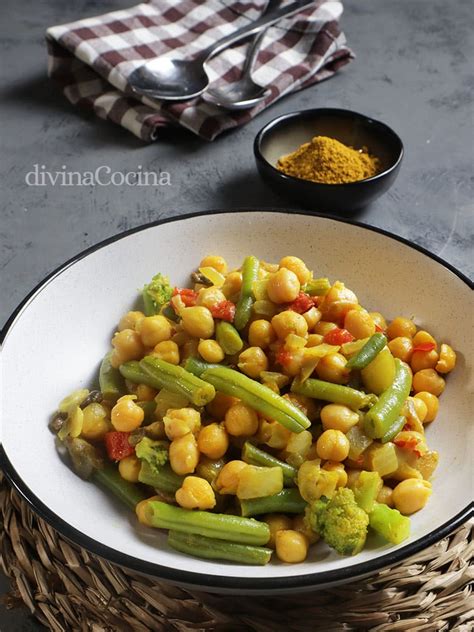 Garbanzos Con Verduras Al Curry Receta De DIVIN A COCINA