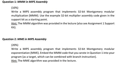 Solved Question 2 MME In MIPS Assembly 20 Write A MIPS Chegg