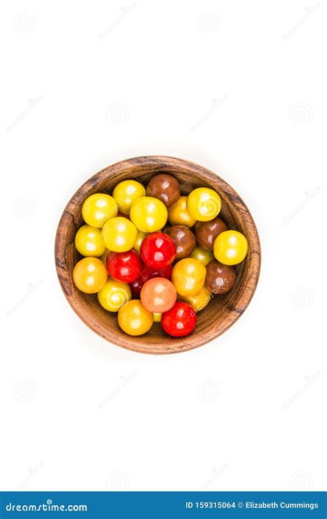 Sweet Round Fall Colored Chocolate Covered Candy Balls Stock Photo