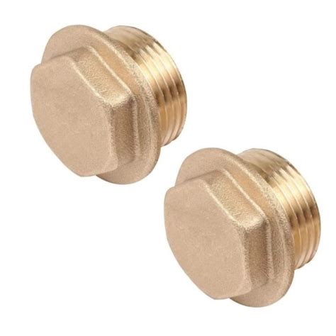 2x BOUCHON LAITON MALE A VISSER 20x27 MM PLOMBERIE EMBOUT RACCORD TUYAU