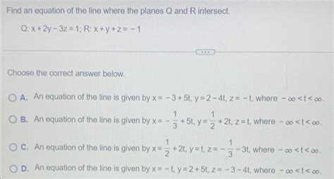 Solved For The Following Set Of Planes Determine Which