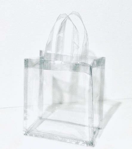 12 Sacola Transparente Bolsa Tote Compras Presente 40x30x10