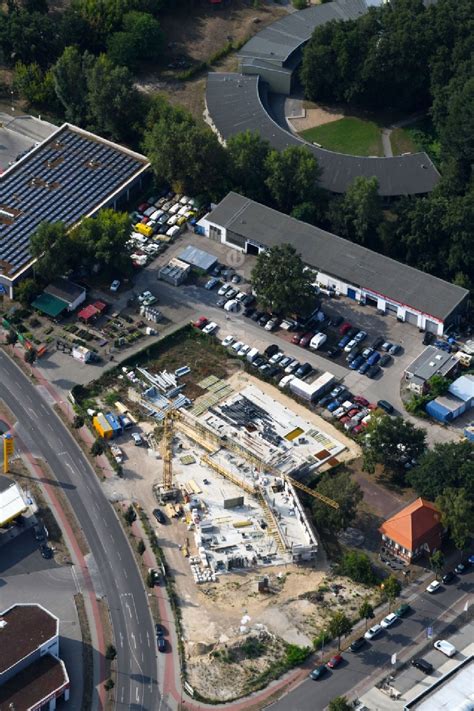 Teltow Aus Der Vogelperspektive Baustelle Am Autohandels Geb Ude Des