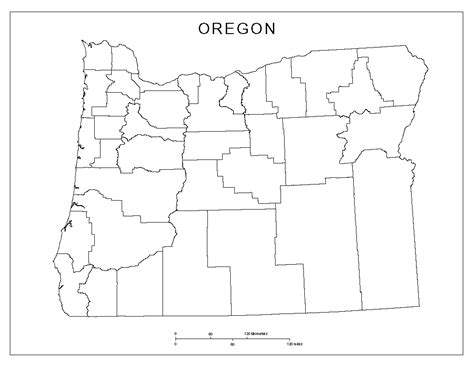 Oregon Blank Map