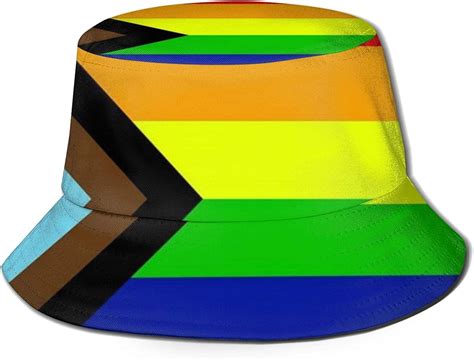 Djngn Transgender Pride Rainbow Flag Lgbtq Bucket Hat Unisex Sun Hat