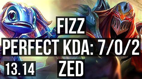 FIZZ Vs ZED MID 7 0 2 2 4M Mastery 900 Games Godlike KR