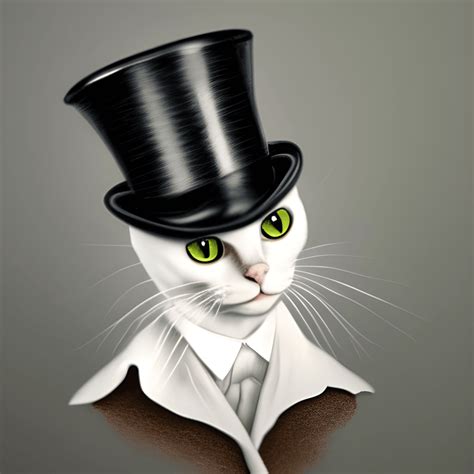 Cat in Top Hat · Creative Fabrica