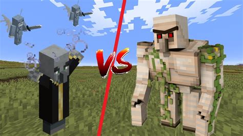 Iron Golem Vs Evoker And Vex Minecraft Mob Battle Youtube