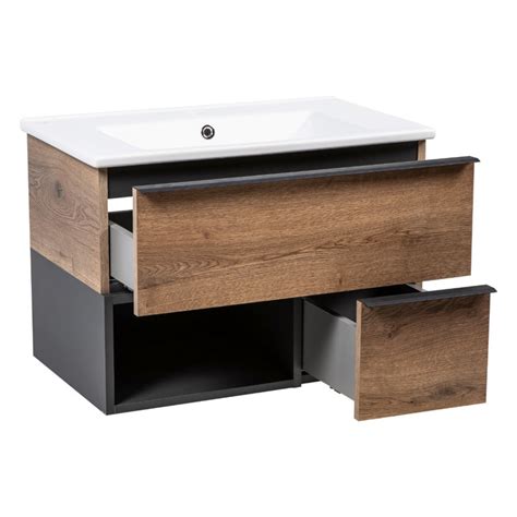 Hokku Designs Meuble Lavabo Simple Autoportant De 26 Po Avec Plateau En