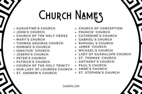 100 Church Names Monumental Ideas To Protect All Mankind