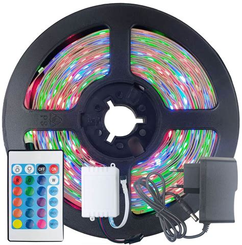 Fita Led Rgb Colorida M Leds Ip Controle Fonte