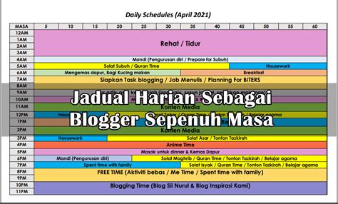 Contoh Jadual Waktu Harian Di Rumah Unit Prasekolah Sid Lind