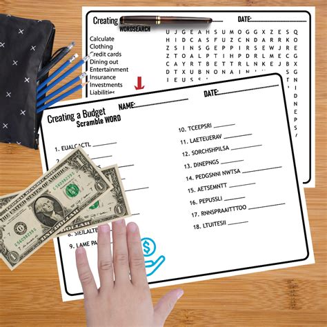 Creating A Budget Saving Money Worksheet Activity