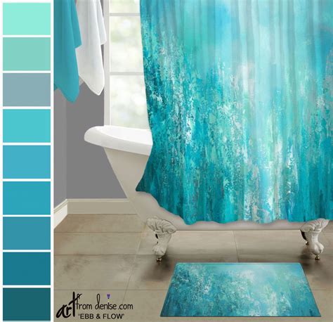 Teal Aqua Blue Bathroom Decor