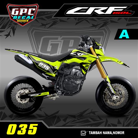 Decal Crf L Fullbody Trail Supermoto Minimalis Dekal Stiker Variasi