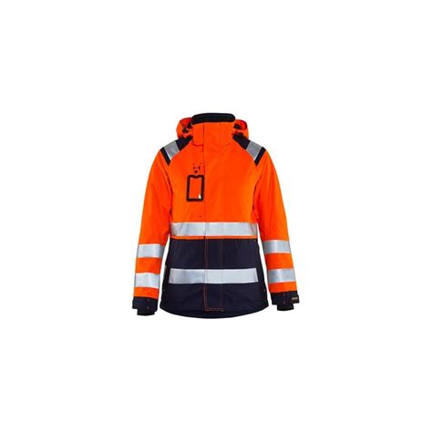 Veste Hardshell Imperm Able Haute Visibilit Femme Orange Fluo