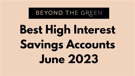 Best High Interest Savings Accounts for June 2023