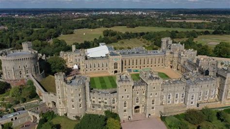 Aerial View Windsor Castle Royal Residence Stock Footage Video (100% ...