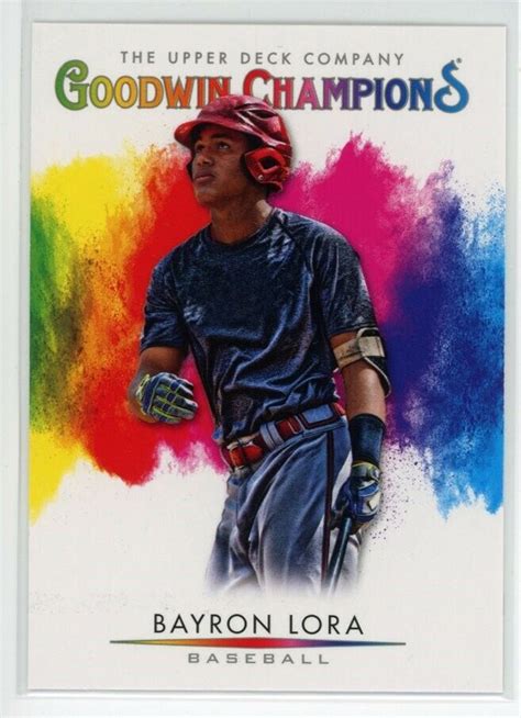 Upper Deck Goodwin Bayron Lora Rookie Rc Rare Color Splash