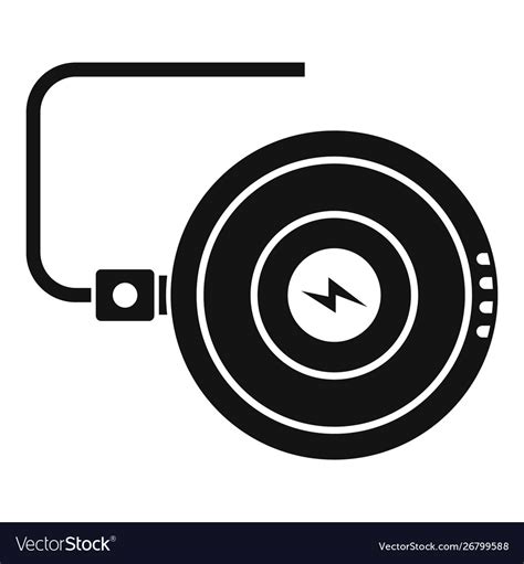 Smartphone Wireless Charger Icon Simple Style Vector Image