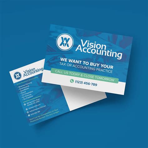 Vision Accounting Postcard Design On Behance