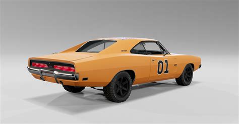 Мод автомобиль 1969 Dodge Charger General Lee для BeamNG drive