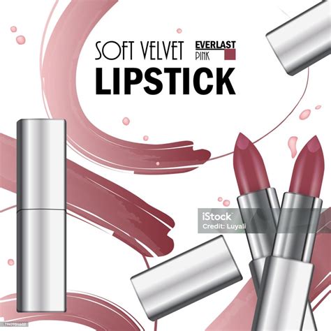 Poster Lipstik Cantik Untuk Promosi Produk Premium Kosmetik Iklan ...