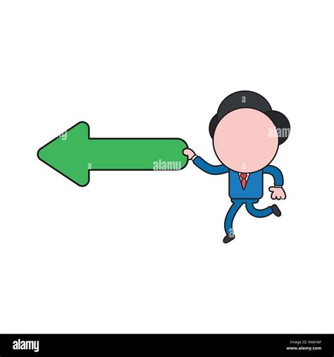 Vector Illustration Concept Of Businessman Character Running And