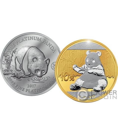 Panda Jubilee Set Moneda Platino Oro Yuan China Cook Islands