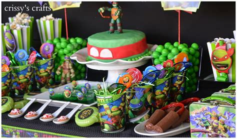 Crissys Crafts Ninja Turtle Party