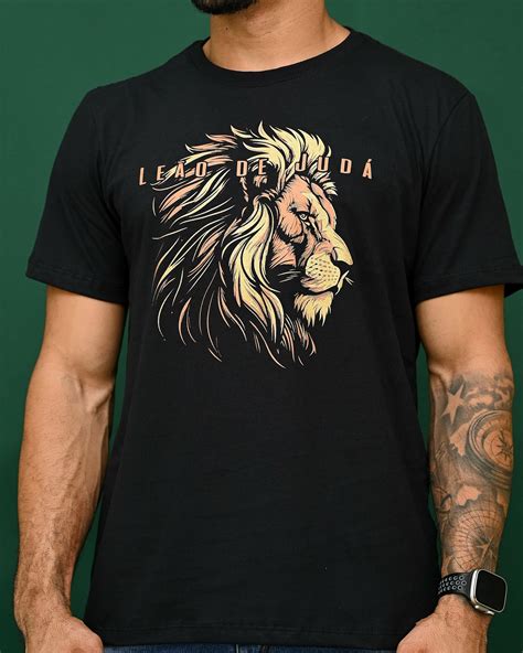 Camiseta Masculina Leão de Judá Preto Consagra Tshirts