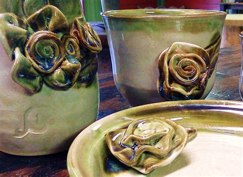 Handmade Pottery Roses Ceramic Decor Modern Interior Design