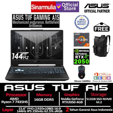 Asus Tuf Gaming A Fa Nfr Ryzen Hs Rtx Gb Ssd Gb Ips