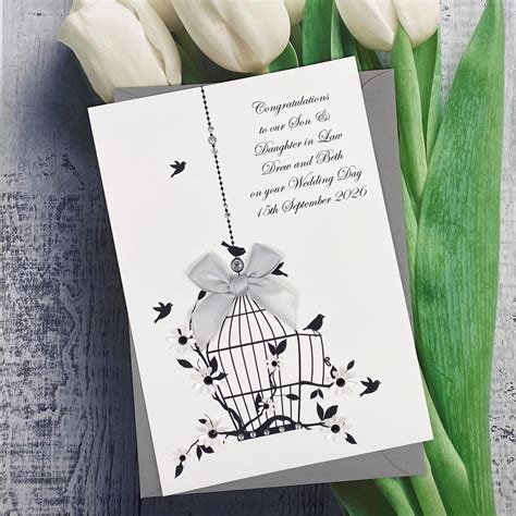 Handmade Wedding Card Bird Cage Handmade Cards Pink And Posh